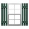 Ekena Millwork 12-in. W x 35-in. H Mid-America Vinyl, Standard Size Three Board Spaced Shutters, 028, Forest Green, PR 00031235028 - alternate 1